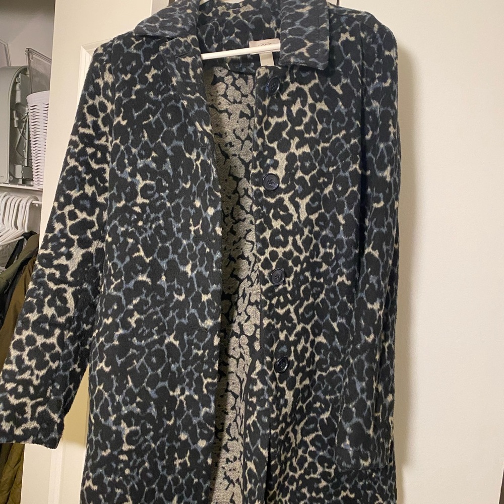 Leopard print coat. Ann Taylor. Size Small